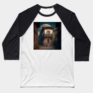 Moonlit Night in the Village Baseball T-Shirt